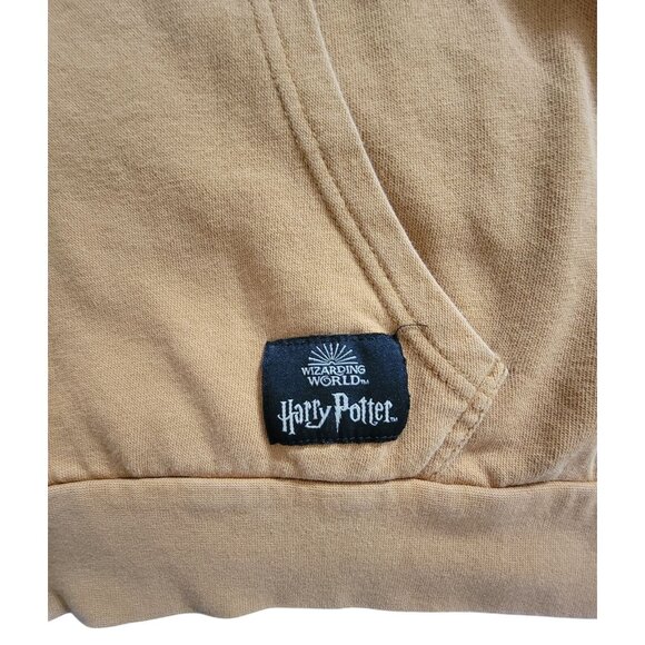 Harry Potter Wizarding World x BoxLunch Exclusive Hufflepuff Zip Tan Hoodie Sz L - Picture 4 of 7